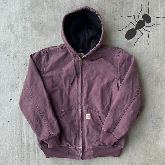 Vintage Y2K Carhartt WOMENS WJ130 DPM purple work wear jacket - Picture 1 of 9